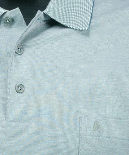 RAGMAN Softknit-Polo mit Brusttasche, Langarm