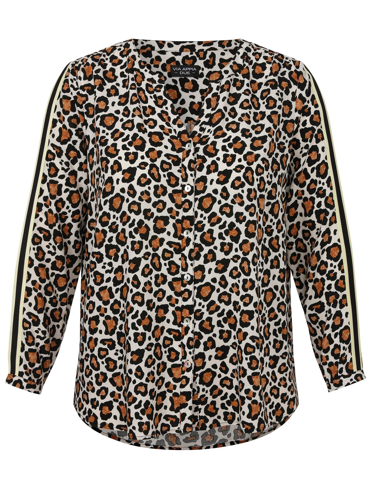 VIA APPIA Bluse V-Ausschnitt 1/1 Arm Druck 54
