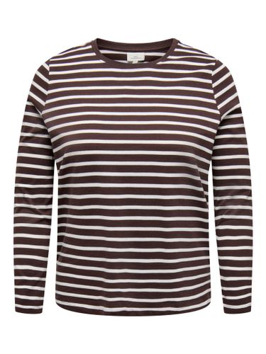 ONLY CARMAKOMA CARNEW SOPH LIFE LS STRIPE TOP JRS XL-54