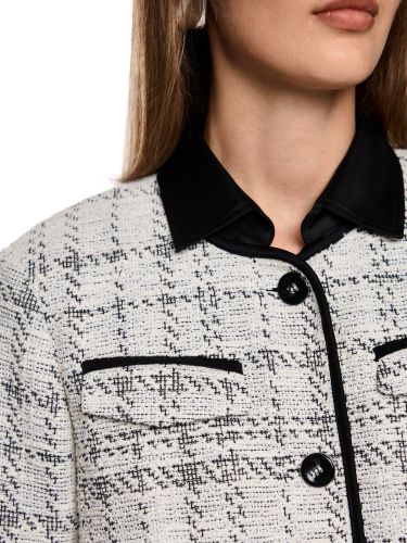 MARC CAIN Jacquard-Jacke mit Kontrastdetails