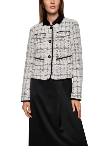 MARC CAIN Jacquard-Jacke mit Kontrastdetails