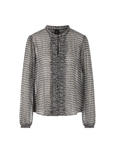 MARC CAIN Semitransparente Bluse mit Mini-Rüschen