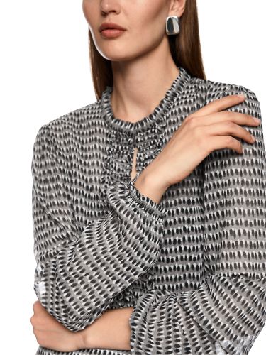 MARC CAIN Semitransparente Bluse mit Mini-Rüschen