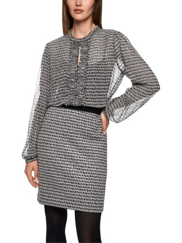 MARC CAIN Semitransparente Bluse mit Mini-Rüschen