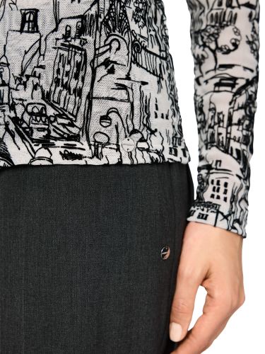 MARC CAIN Longsleeve mit CITY-Motiv