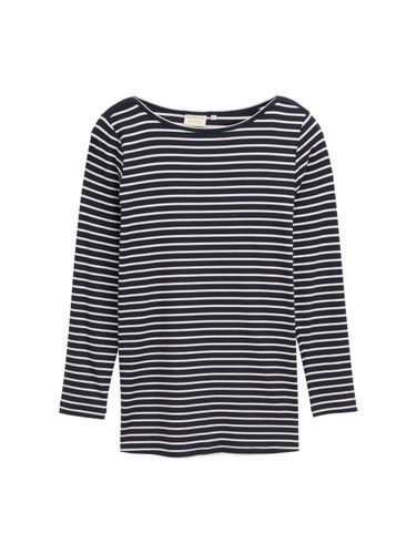 TOM TAILOR Plus Size - Langarmshirt mit Streifenmuster 52