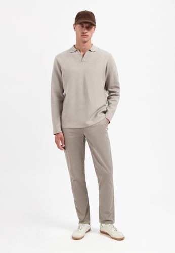 NO EXCESS Pullover Open Polo Collar Relief