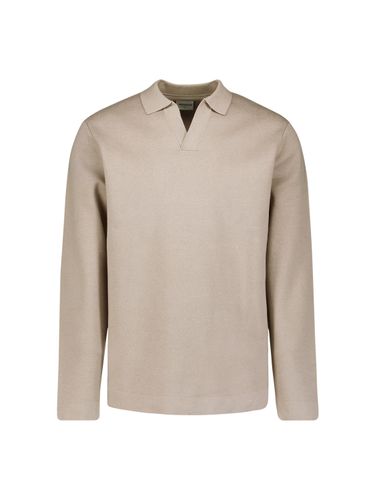 NO EXCESS Pullover Open Polo Collar Relief