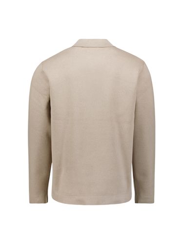 NO EXCESS Pullover Open Polo Collar Relief
