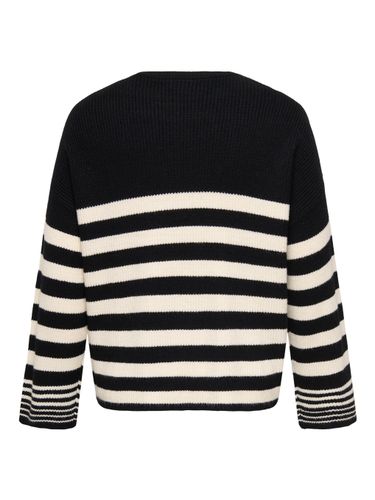 ONLY CARMAKOMA CARKATIA LS RIB STRIPE O-NECK KNT M-46 48