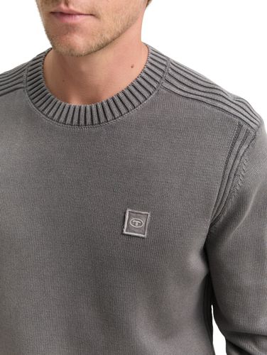 TOM TAILOR Strickpullover im Washed-Look aus Baumwolle