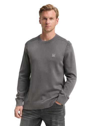 TOM TAILOR Strickpullover im Washed-Look aus Baumwolle