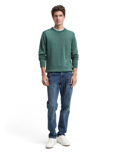 TOM TAILOR Strickpullover im Washed-Look aus Baumwolle