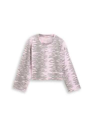TOM TAILOR Cropped Langarmshirt mit Muster