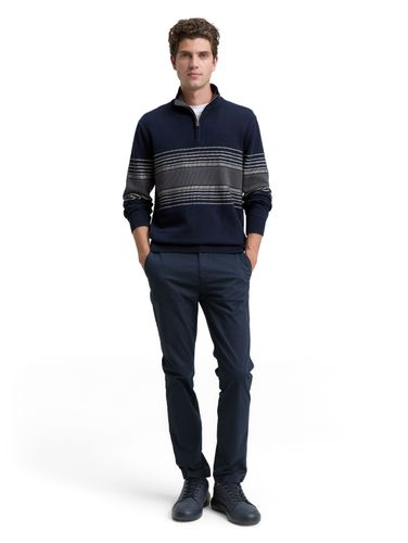 TOM TAILOR Troyer Strickpullover mit Colour-Blocking