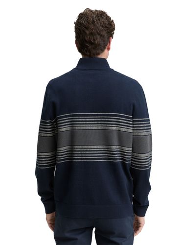 TOM TAILOR Troyer Strickpullover mit Colour-Blocking