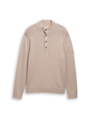 TOM TAILOR Troyer Strickpullover im Washed-Look aus Baumwolle XL