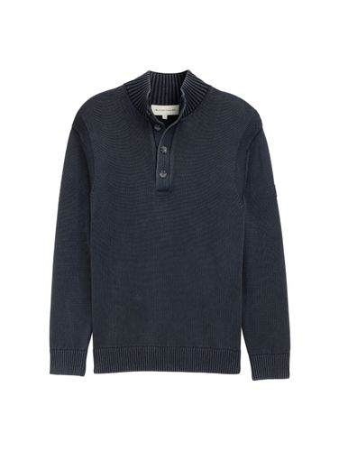 TOM TAILOR Troyer Strickpullover im Washed-Look aus Baumwolle L