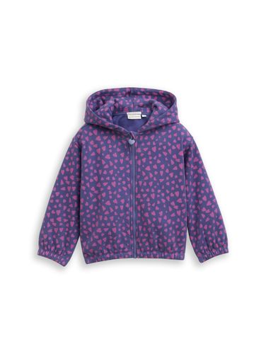 TOM TAILOR Cropped Hoodie Sweatjacke mit Allover-Print