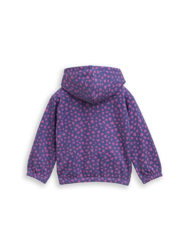 TOM TAILOR Cropped Hoodie Sweatjacke mit Allover-Print
