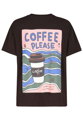 Modehaus Weingarten DOB T-shirt,kurzarm, oversized, Run, deep chocolate brown