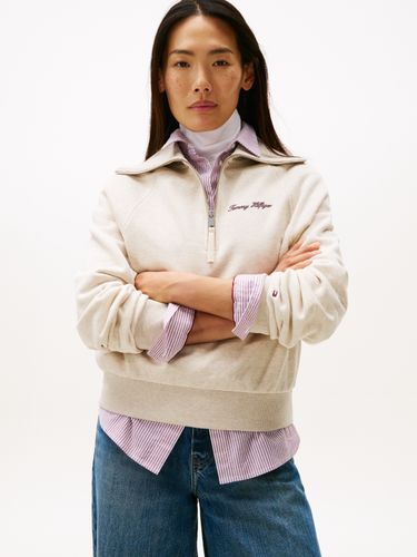 TOMMY HILFIGER CLASSIC SCRIPT FLEECE HALF-ZIP XXL
