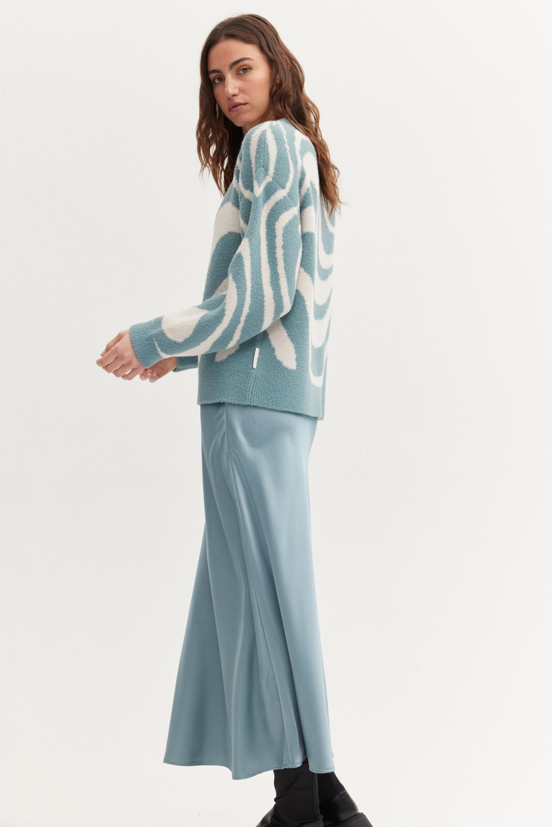 THE FASHION PEOPLE Satin Skirt