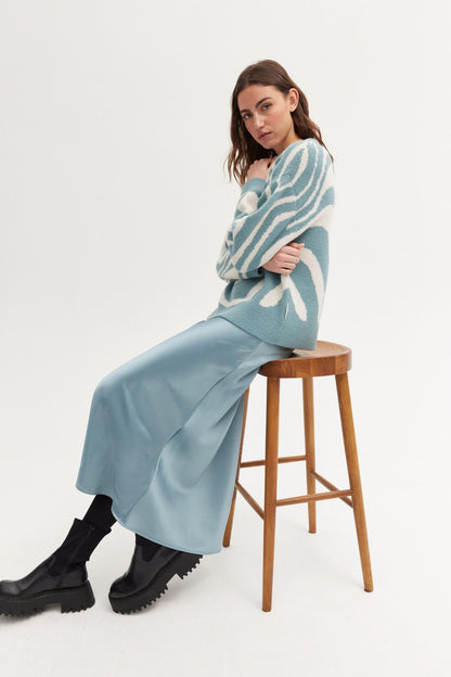 THE FASHION PEOPLE Satin Skirt