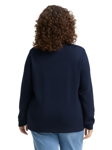TOM TAILOR Plus Size - Scuba Sweatshirt mit Stehkragen