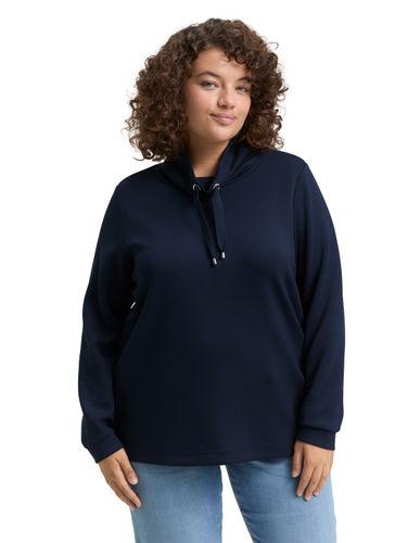TOM TAILOR Plus Size - Scuba Sweatshirt mit Stehkragen