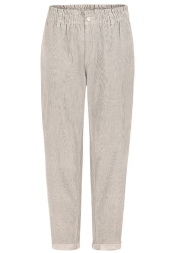 DOB Hose, hoher Bund, Paperbag Styl, light sand