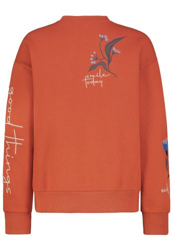 Modehaus Weingarten DOB Sweat, langarm, Rundhals mit Ri, signal orange