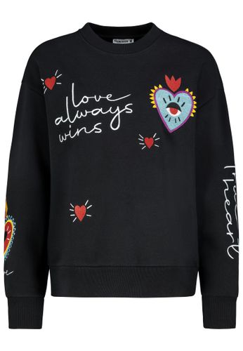 Modehaus Weingarten DOB Sweat, langarm, Rundhals mit Ri, carbon black M