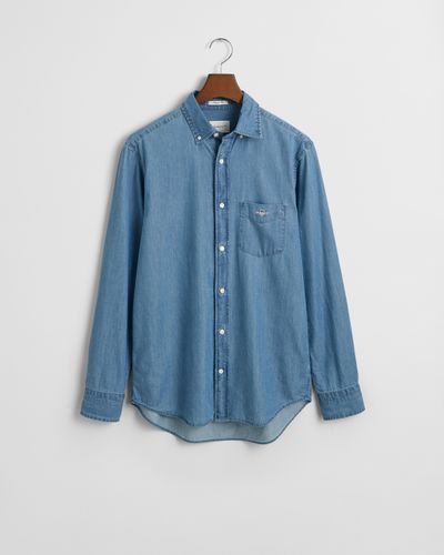 Regular Fit Indigo Hemd