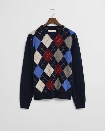 Argyle Rundhalspullover
