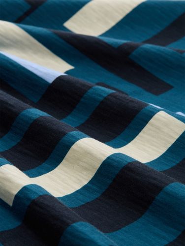 TOM TAILOR Plus Size - Henley Blusenshirt mit Muster