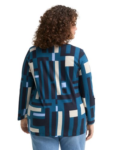 TOM TAILOR Plus Size - Henley Blusenshirt mit Muster