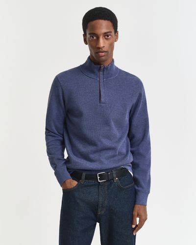GANT Sacker Rib Sweatshirt mit Reißverschlusskragen