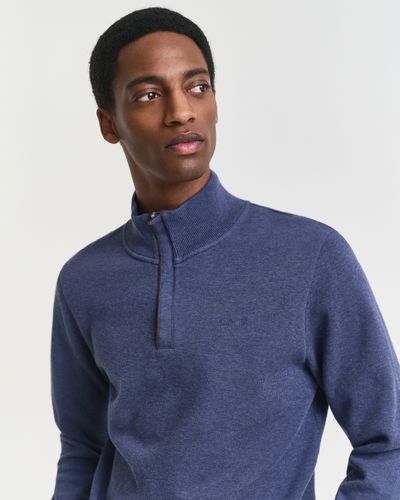 GANT Sacker Rib Sweatshirt mit Reißverschlusskragen