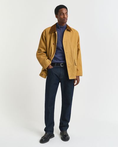 GANT Sacker Rib Sweatshirt mit Reißverschlusskragen