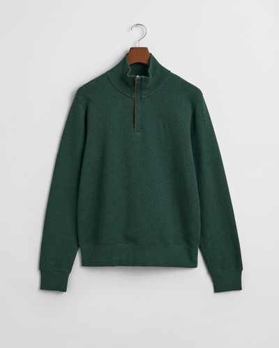 GANT Sacker Rib Sweatshirt mit Reißverschlusskragen 4XL