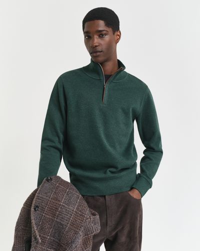 GANT Sacker Rib Sweatshirt mit Reißverschlusskragen