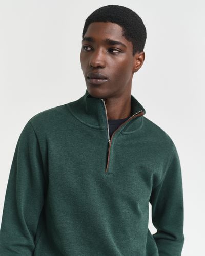 GANT Sacker Rib Sweatshirt mit Reißverschlusskragen