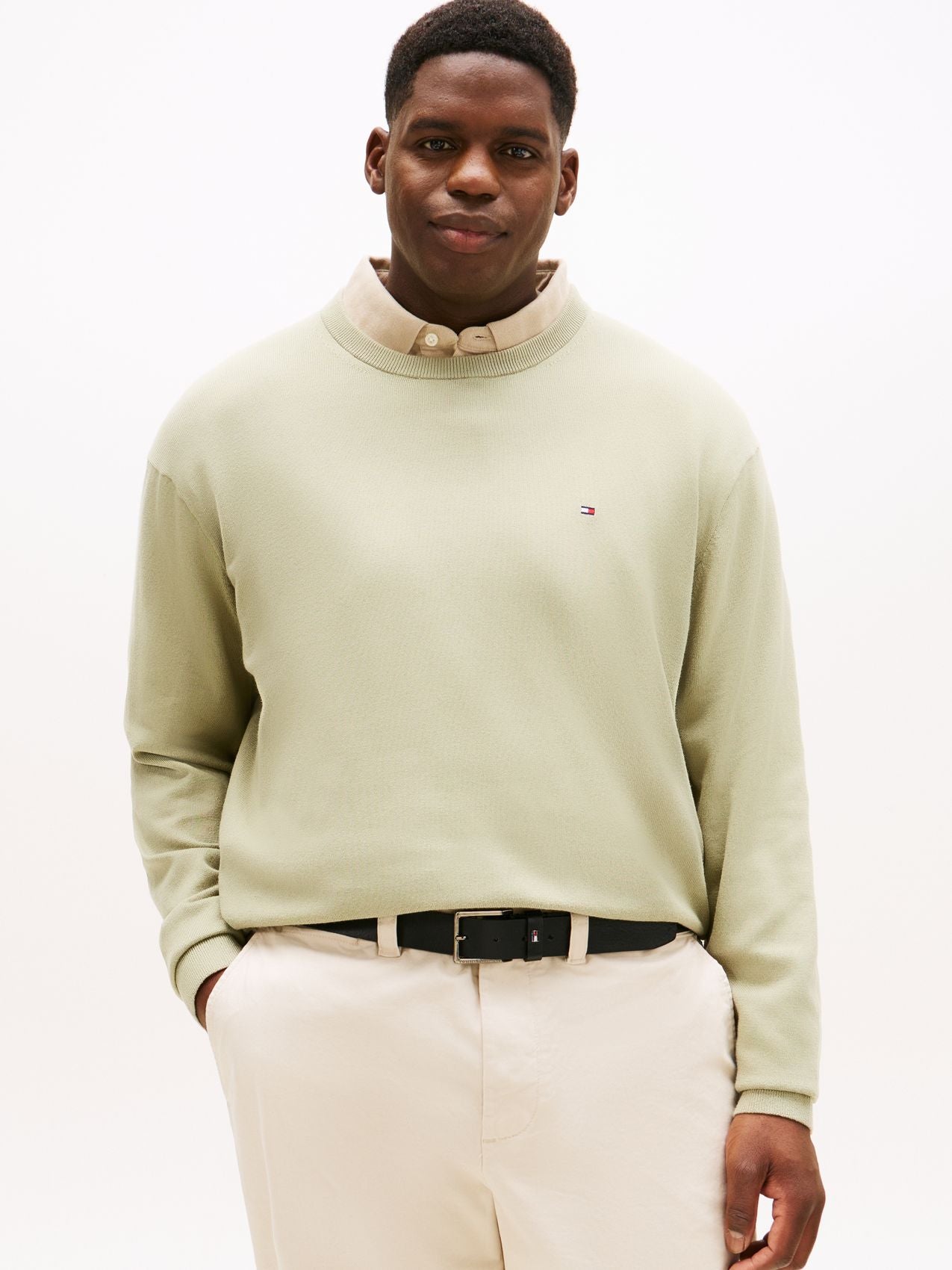 TOMMY HILFIGER BT-PIMA ORG CTN CASHMERE CN-B 5XLT