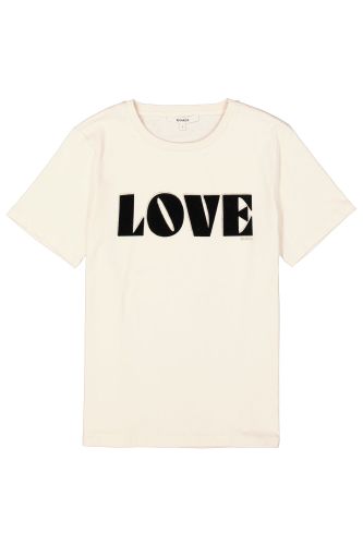 GARCIA T-Shirt mit Samt-Motiv