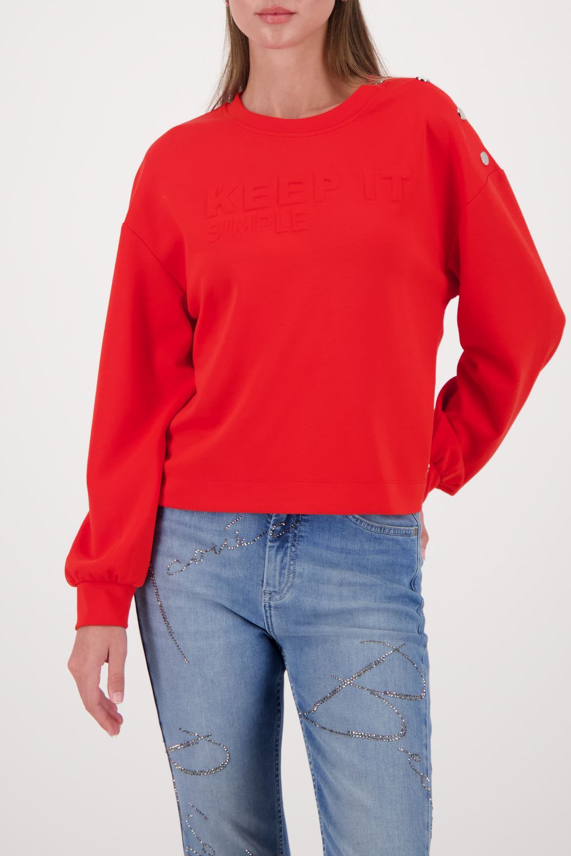 Sweatshirt mit Statement-Relief