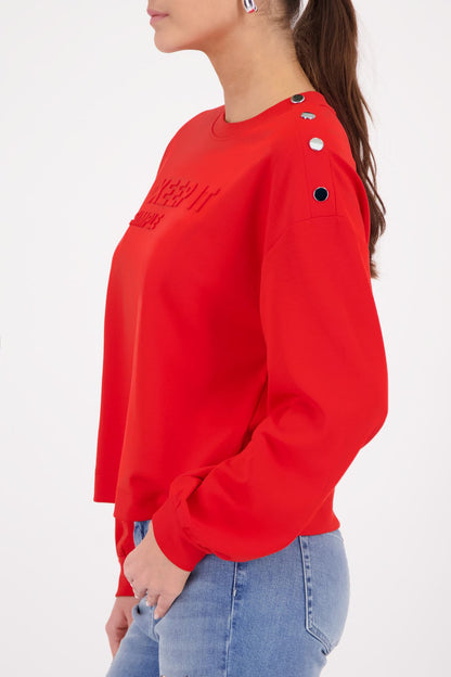 Sweatshirt mit Statement-Relief