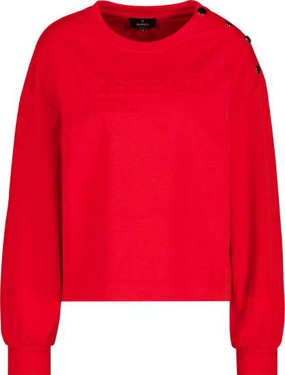 Sweatshirt mit Statement-Relief