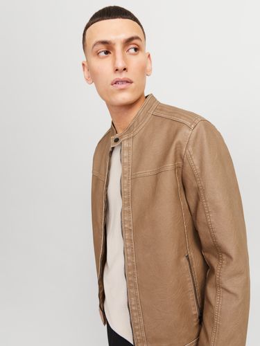 JACK & JONES JJEWARNER WASHED PU JACKET NOOS