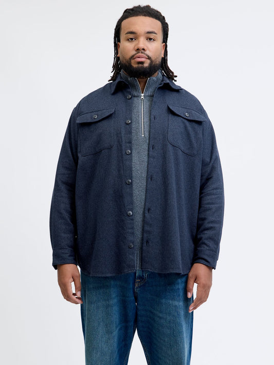 JACK & JONES JPRRAYLE MELANGE SOLID L/S OVERSHI PLS